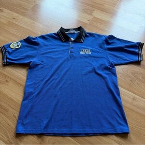 LEEDS UNITED vintage Jerzees polo shirt with patch size L 100% cotton